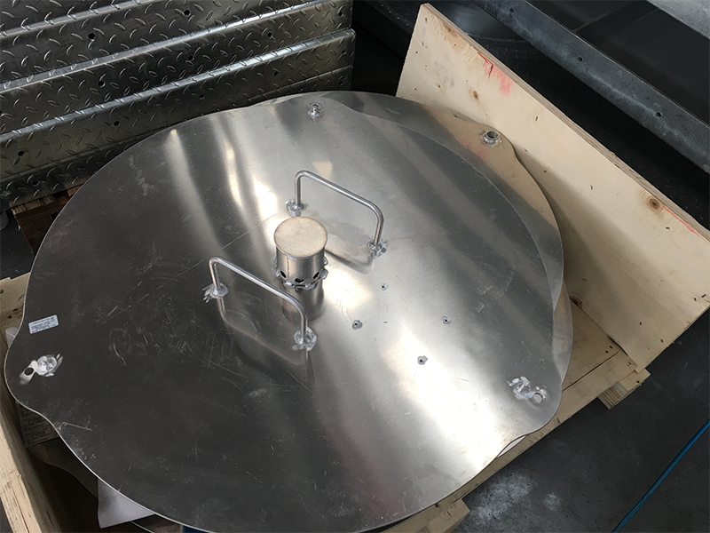 Placa circular Galvanizada Tampa para componentes de equipamentos industriais