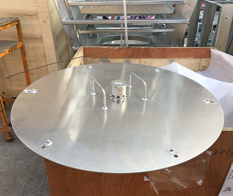 Placa circular Galvanizada Tampa para componentes de equipamentos industriais