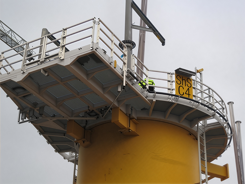 Plataforma externa de alumínio de aço para turbina eólica offshore