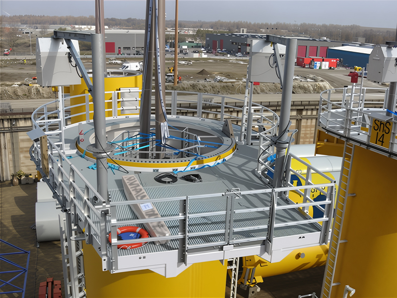 Plataforma externa de alumínio de aço para turbina eólica offshore