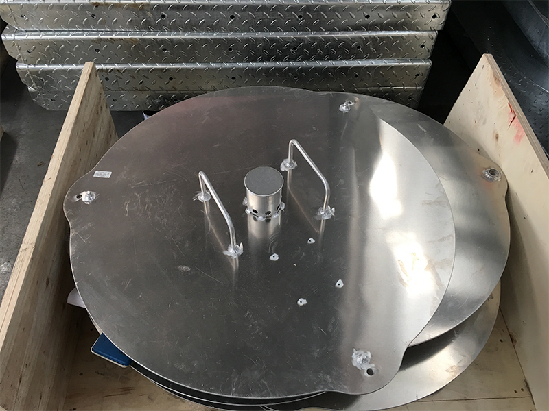 Placa circular Galvanizada Tampa para componentes de equipamentos industriais